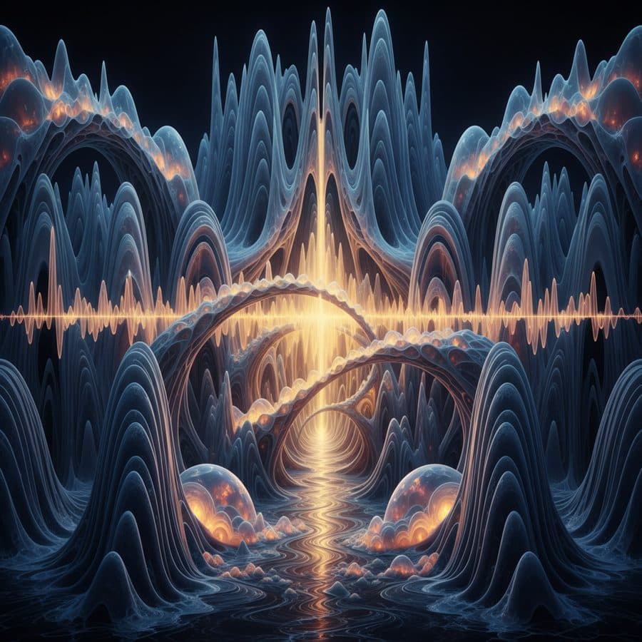 Abstract visual representation of ElevenLabs Turbo v2.5