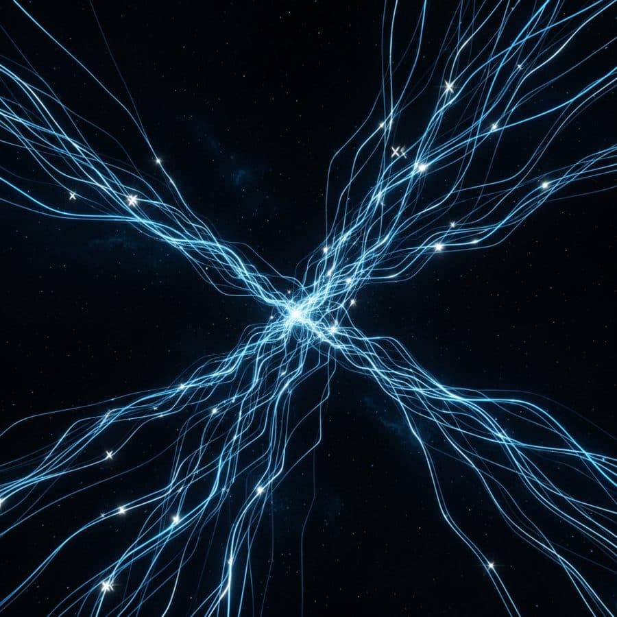 Abstract visual representation of Grok 3