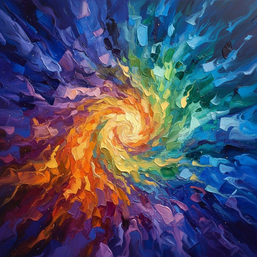 Abstract visual representation of Midjourney v7