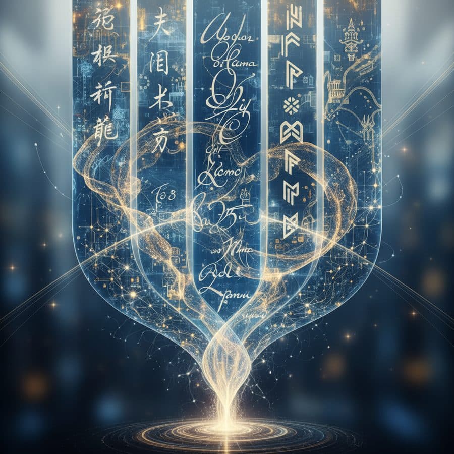 Abstract visual representation of Mistral Large 2