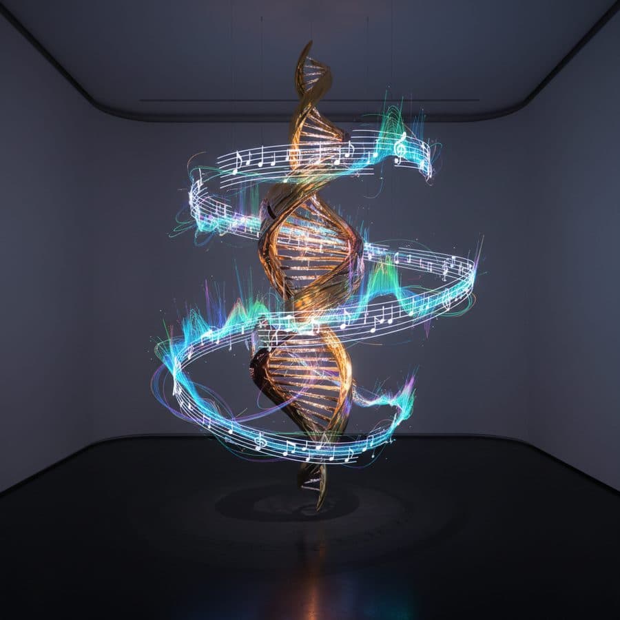 Abstract visual representation of Suno v4